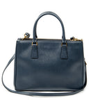 Shoulder Bag Medium Galleria Double Zip Tote Navy Saffiano Leather