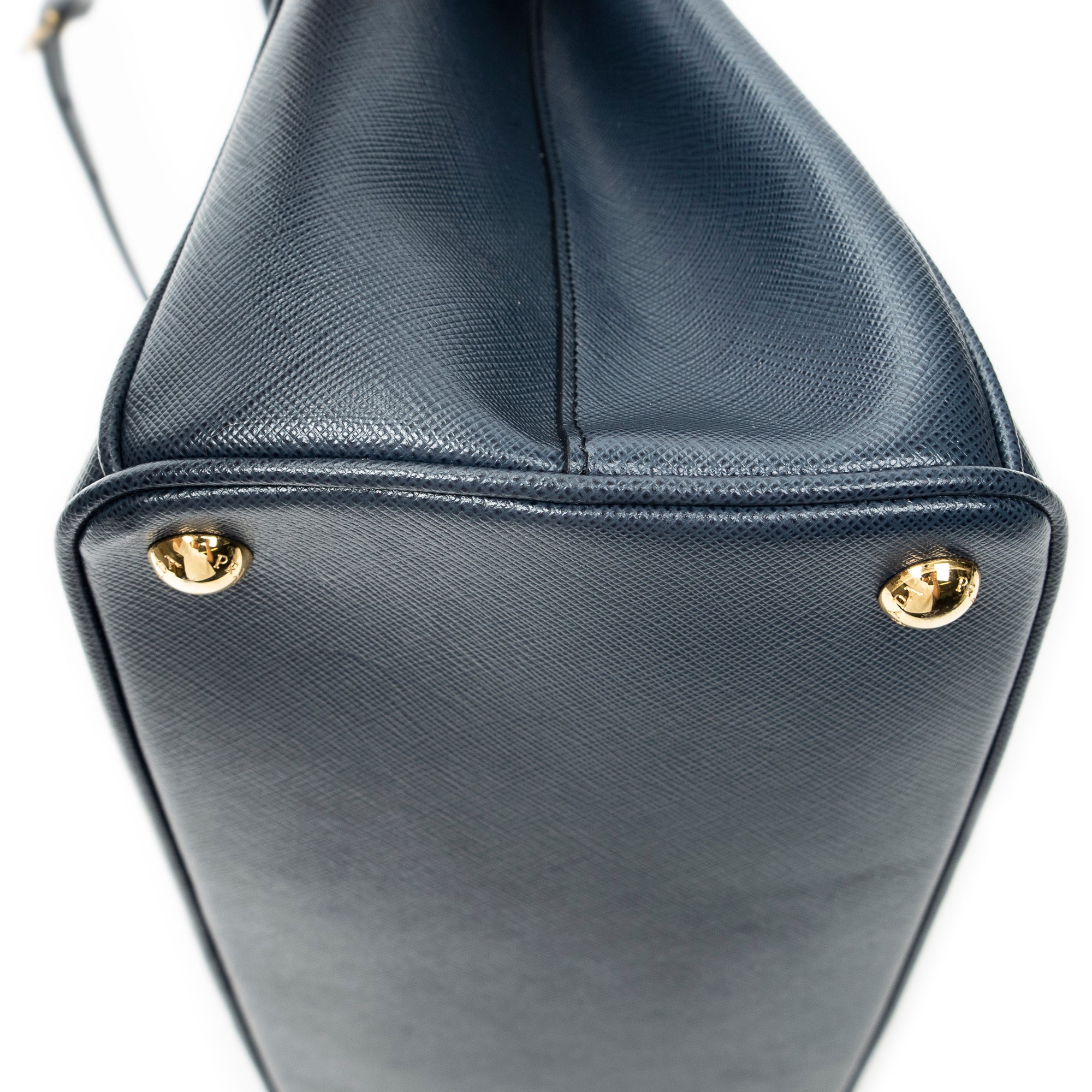 Shoulder Bag Medium Galleria Double Zip Tote Navy Saffiano Leather