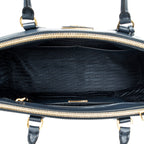 Shoulder Bag Medium Galleria Double Zip Tote Navy Saffiano Leather