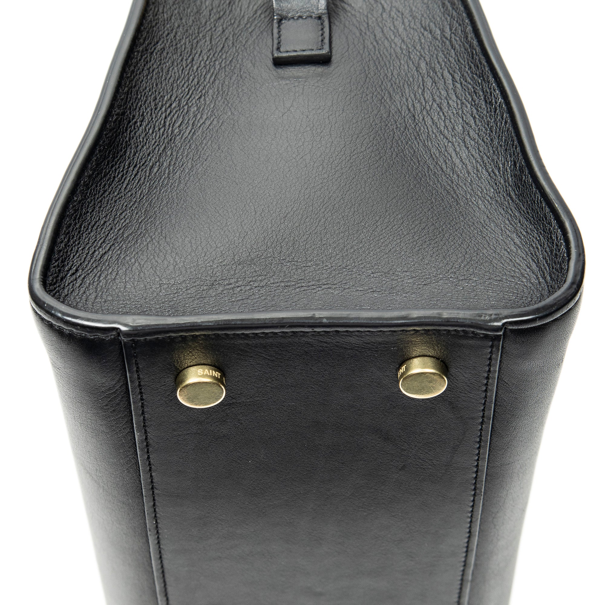 Shoulder Bag Small Monogram Cabas Black Calfskin Leather