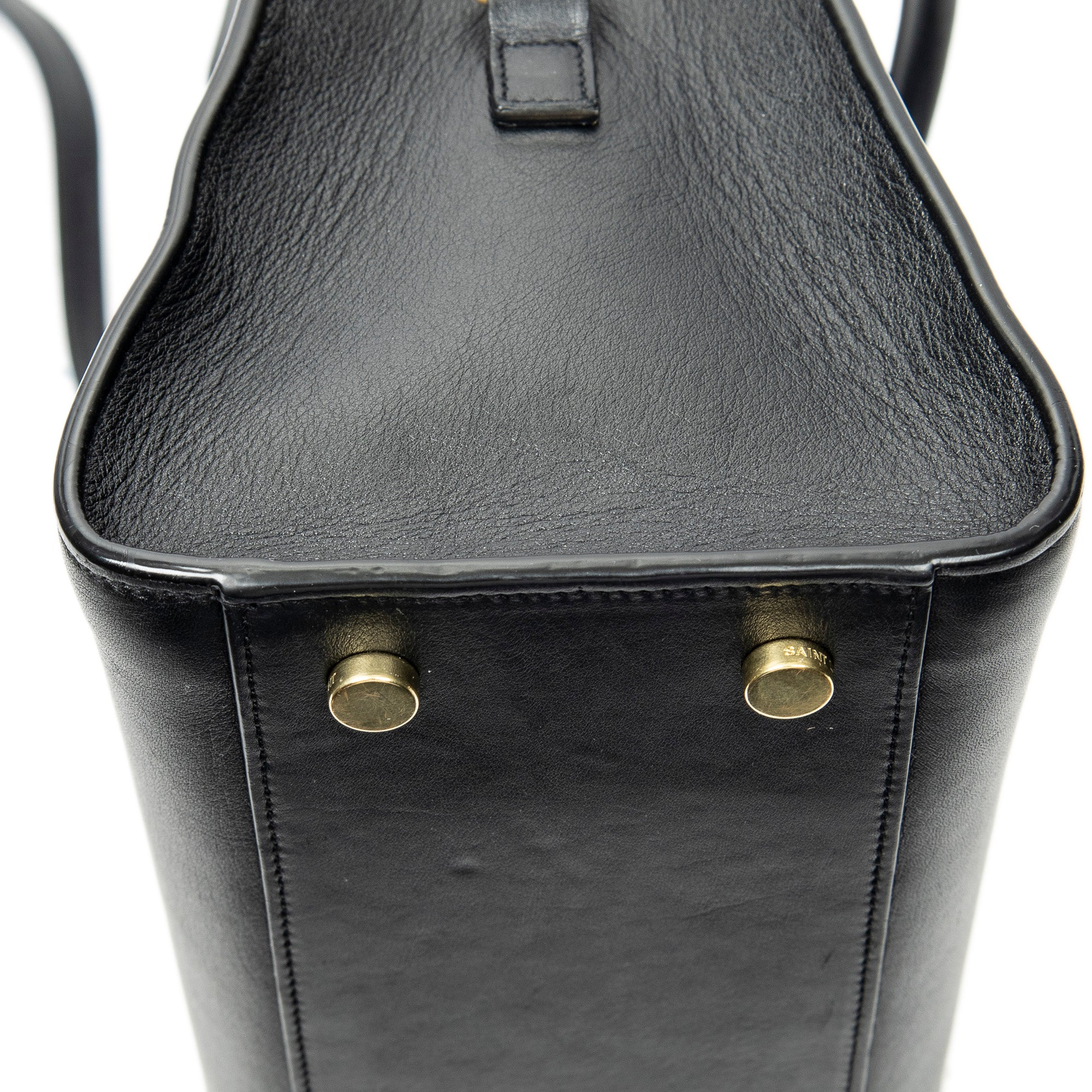 Shoulder Bag Small Monogram Cabas Black Calfskin Leather