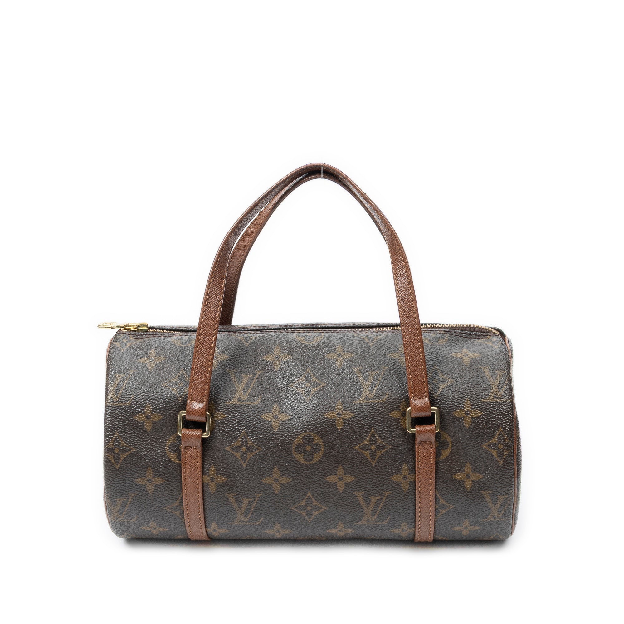 Handbag Papillon 26 Brown Monogram Canvas