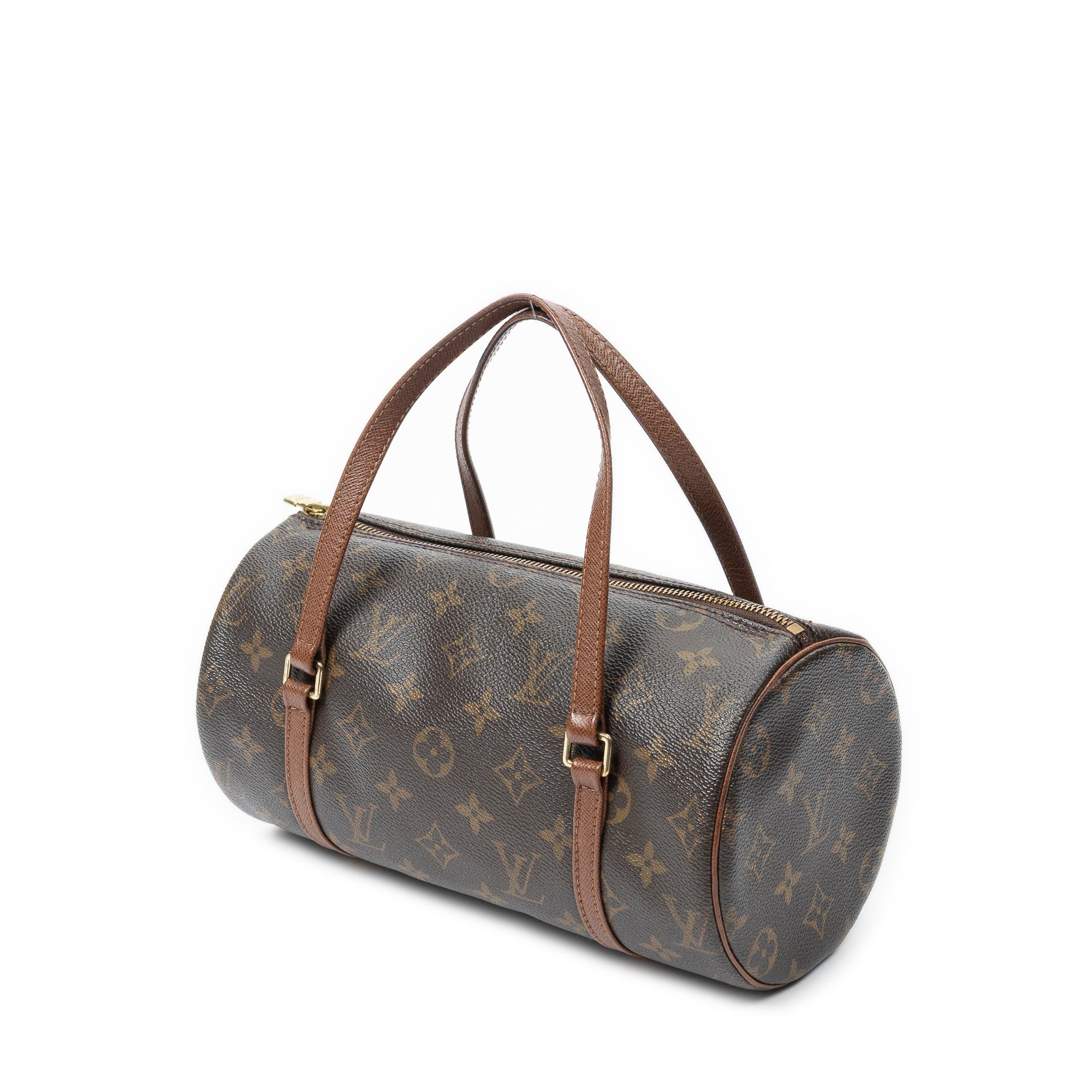 Handbag Papillon 26 Brown Monogram Canvas