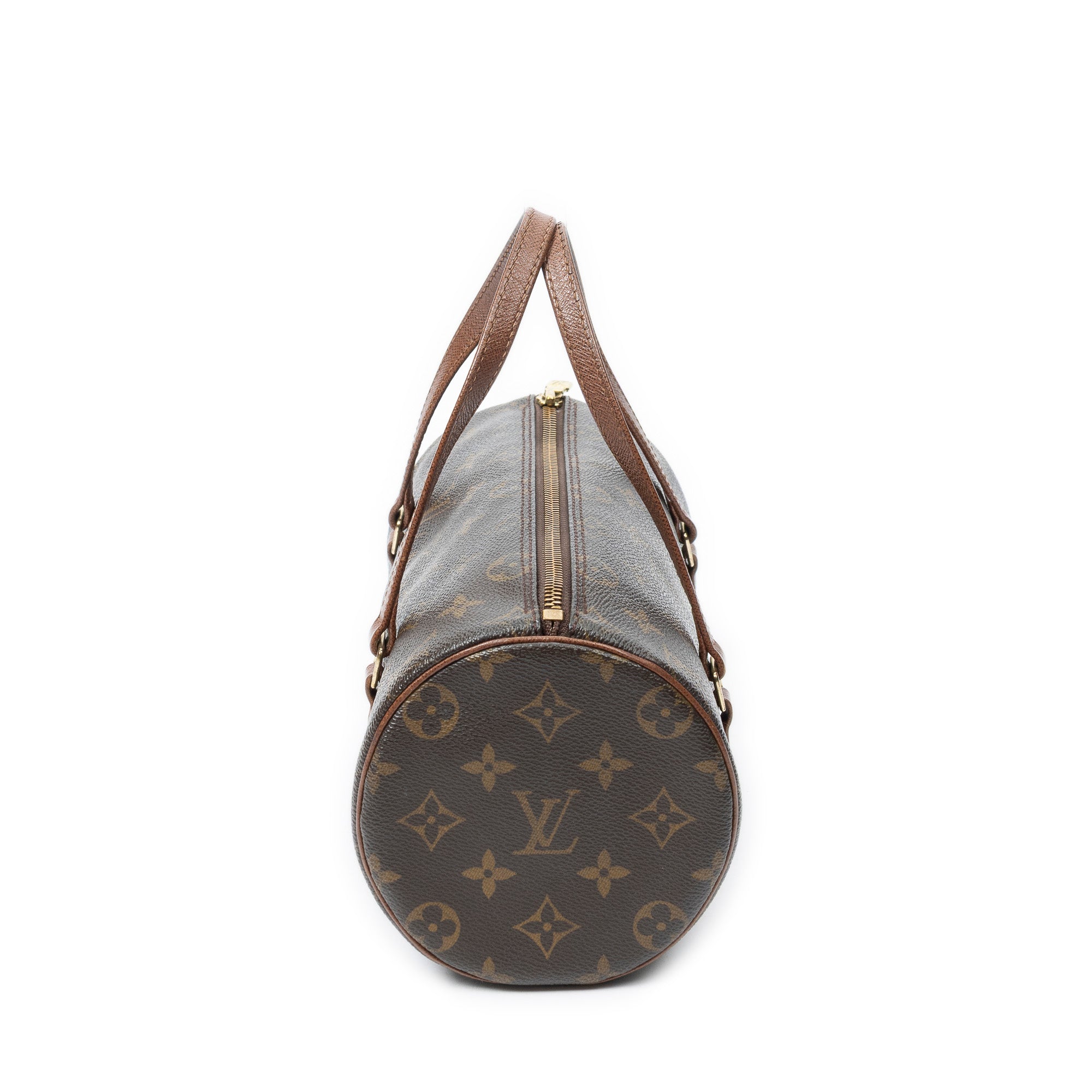 Handbag Papillon 26 Brown Monogram Canvas