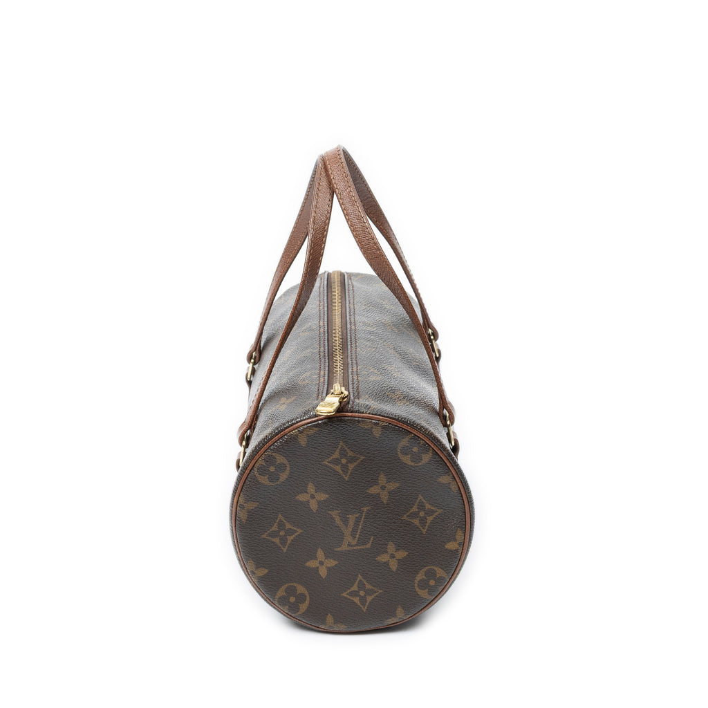 Handbag Papillon 26 Brown Monogram Canvas
