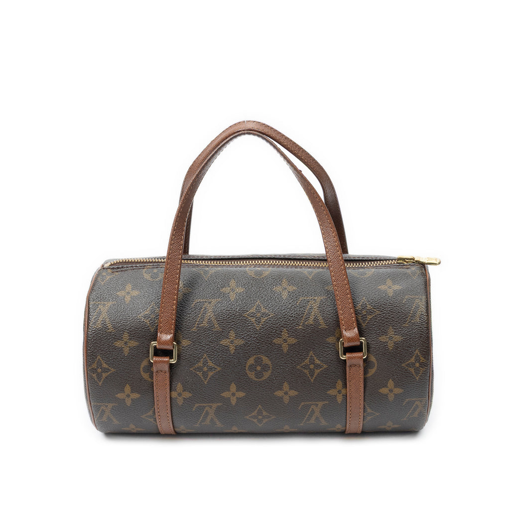 Handbag Papillon 26 Brown Monogram Canvas