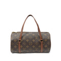 Handbag Papillon 26 Brown Monogram Canvas