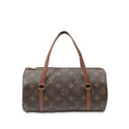 Handbag Papillon 26 Brown Monogram Canvas