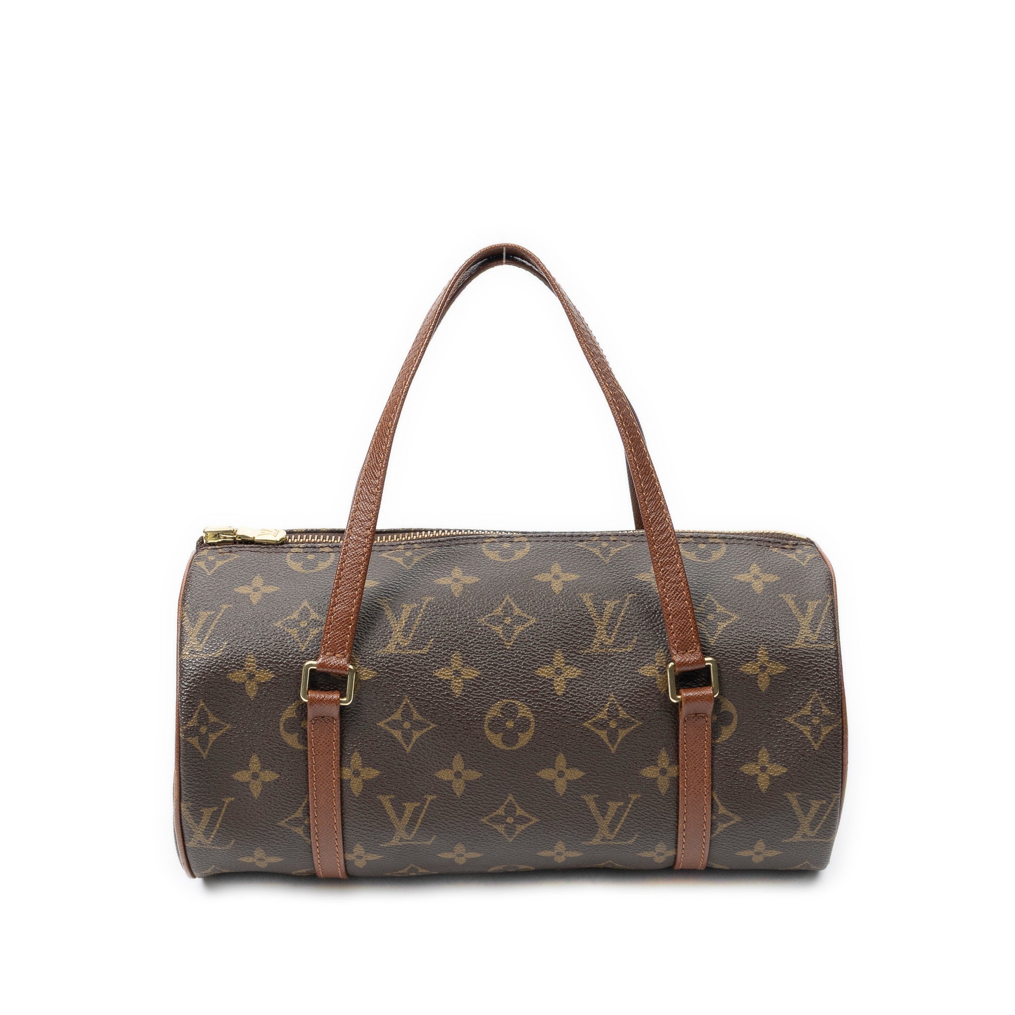 Handbag Papillon 26 Brown Monogram Canvas