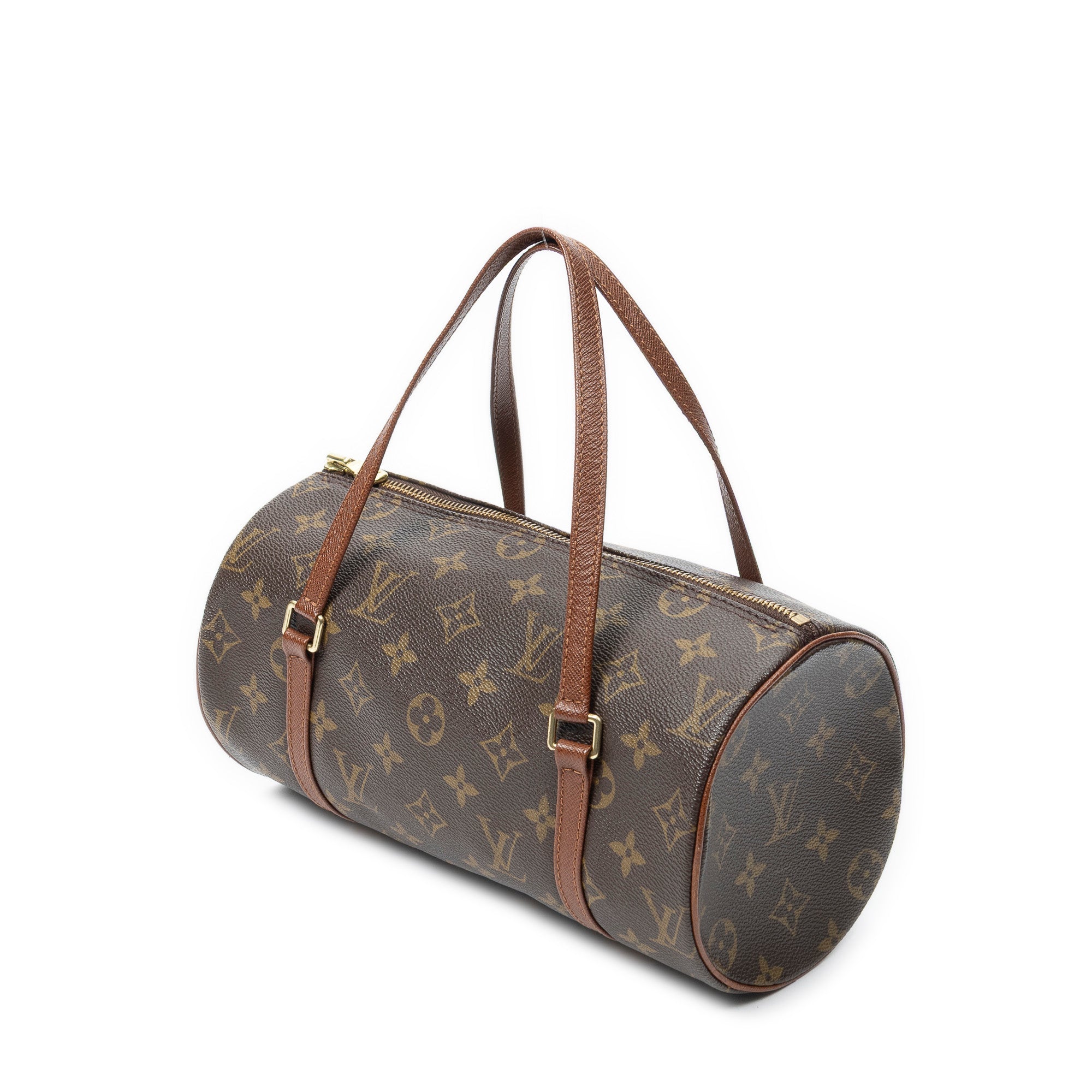 Handbag Papillon 26 Brown Monogram Canvas