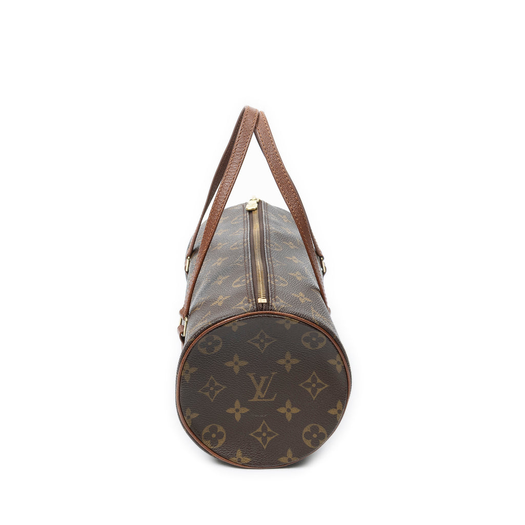 Handbag Papillon 26 Brown Monogram Canvas