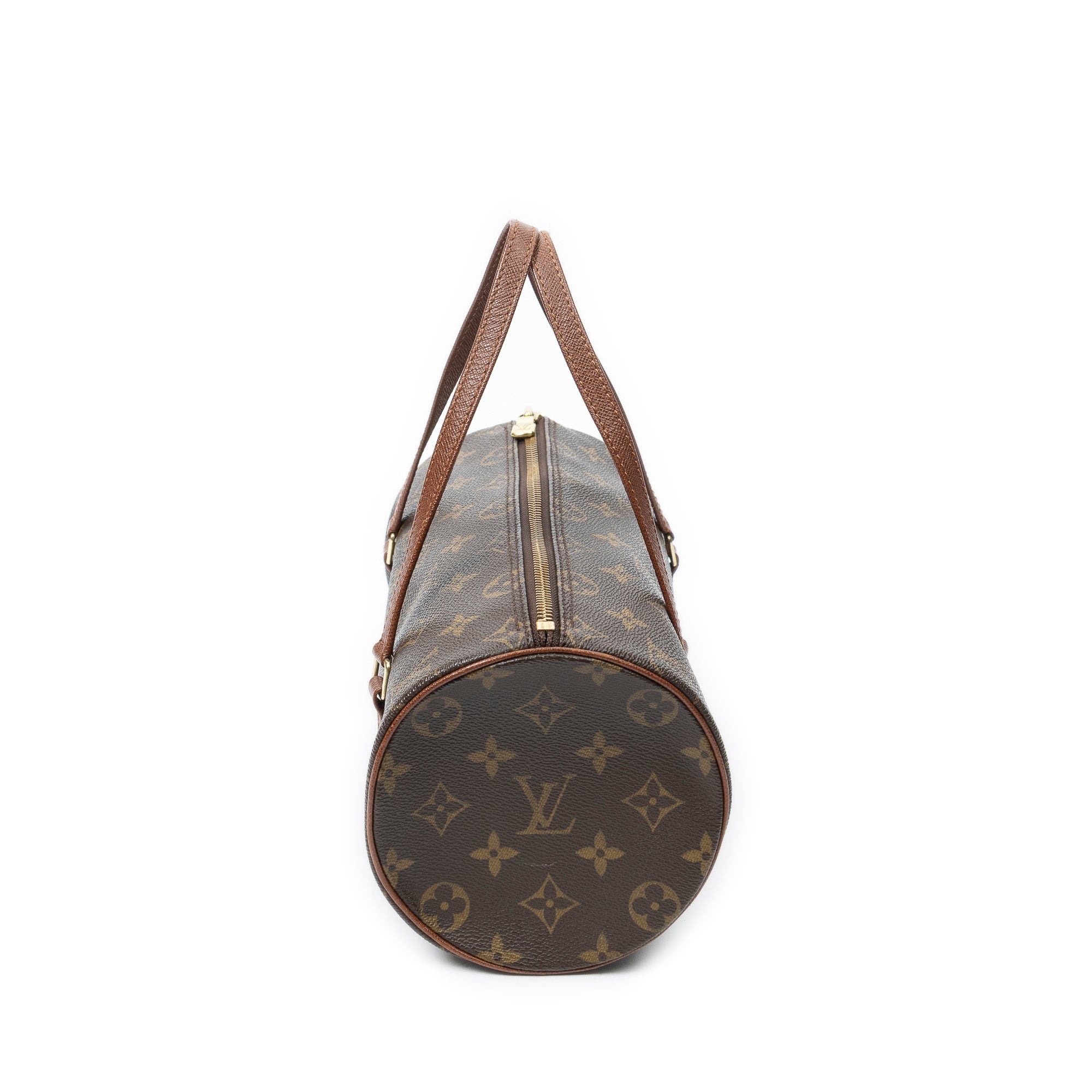Handbag Papillon 26 Brown Monogram Canvas