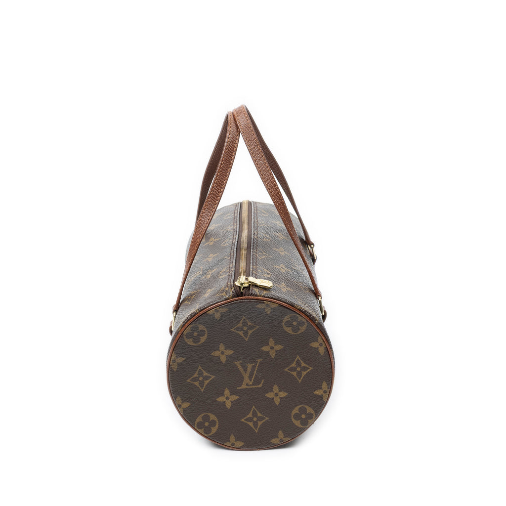 Handbag Papillon 26 Brown Monogram Canvas
