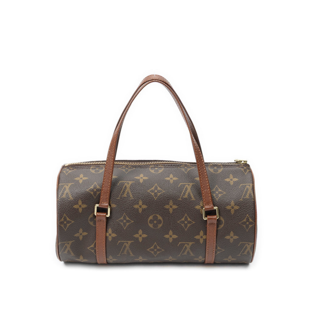 Handbag Papillon 26 Brown Monogram Canvas