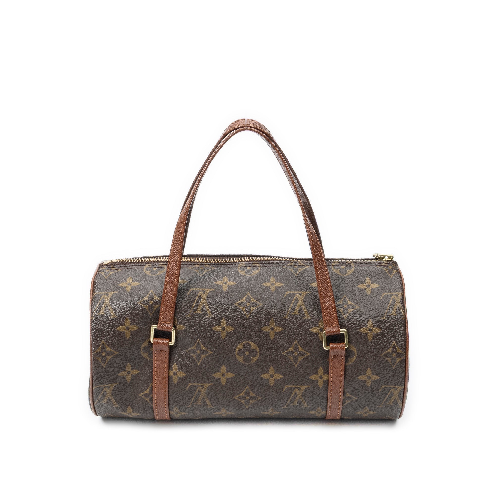 Handbag Papillon 26 Brown Monogram Canvas
