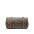 Handbag Papillon 26 Brown Monogram Canvas