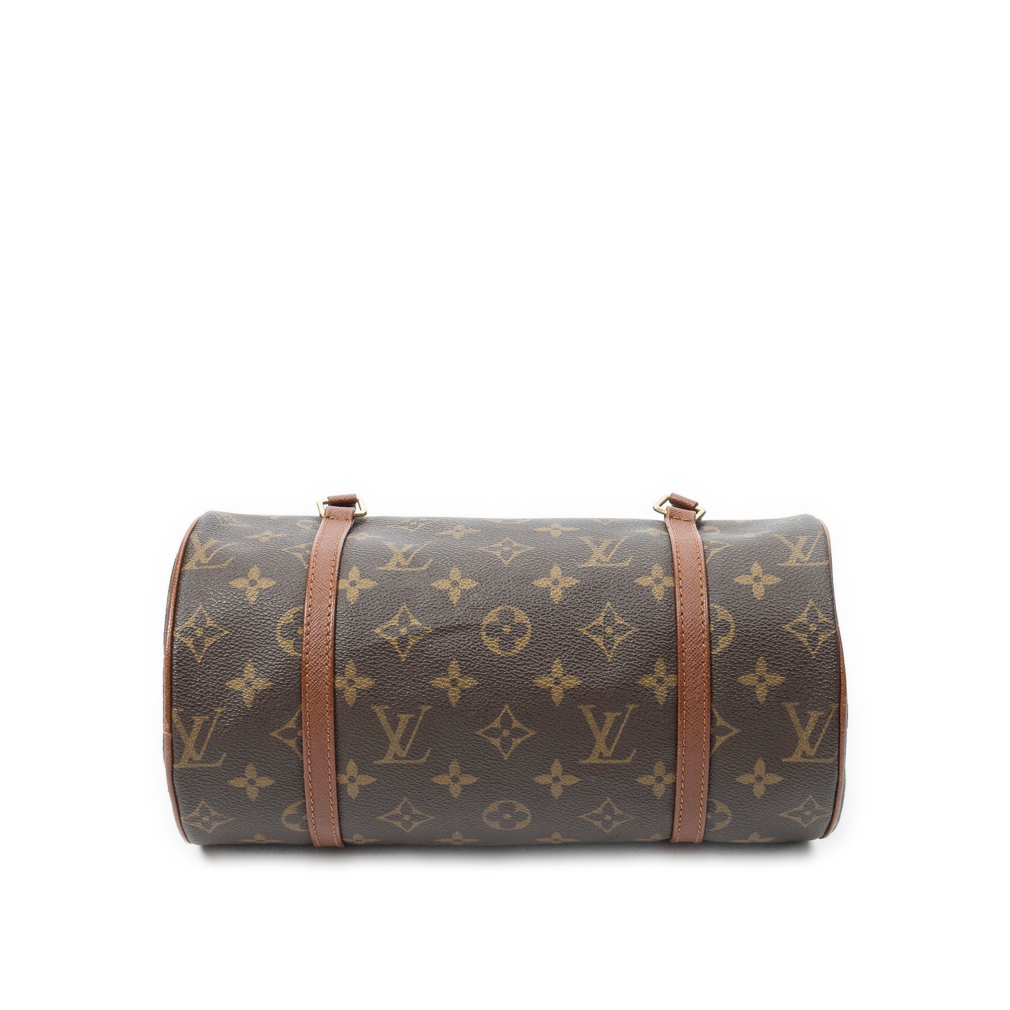 Handbag Papillon 26 Brown Monogram Canvas