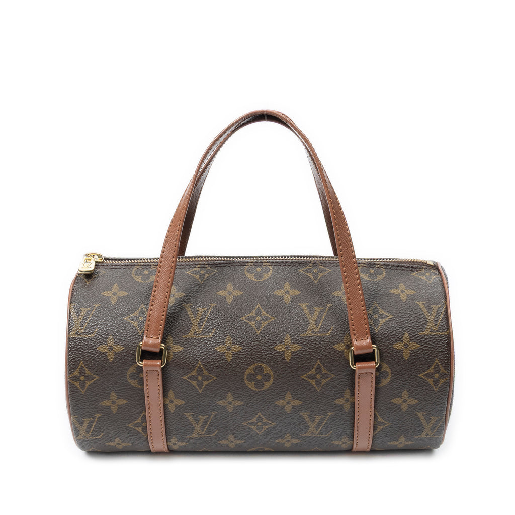 Handbag Papillon 26 Brown Monogram Canvas