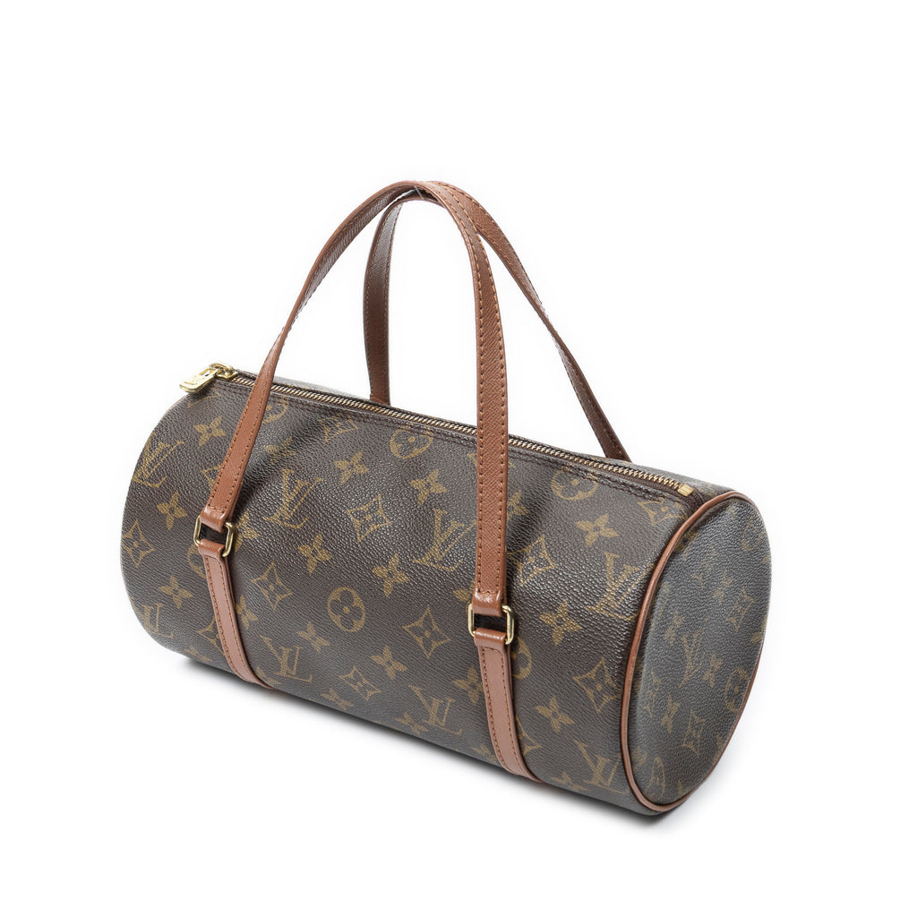 Handbag Papillon 26 Brown Monogram Canvas
