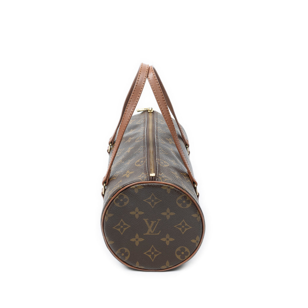 Handbag Papillon 26 Brown Monogram Canvas