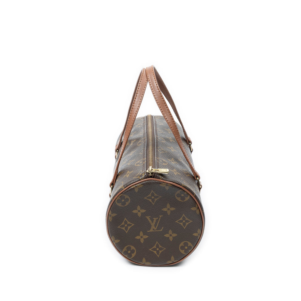 Handbag Papillon 26 Brown Monogram Canvas