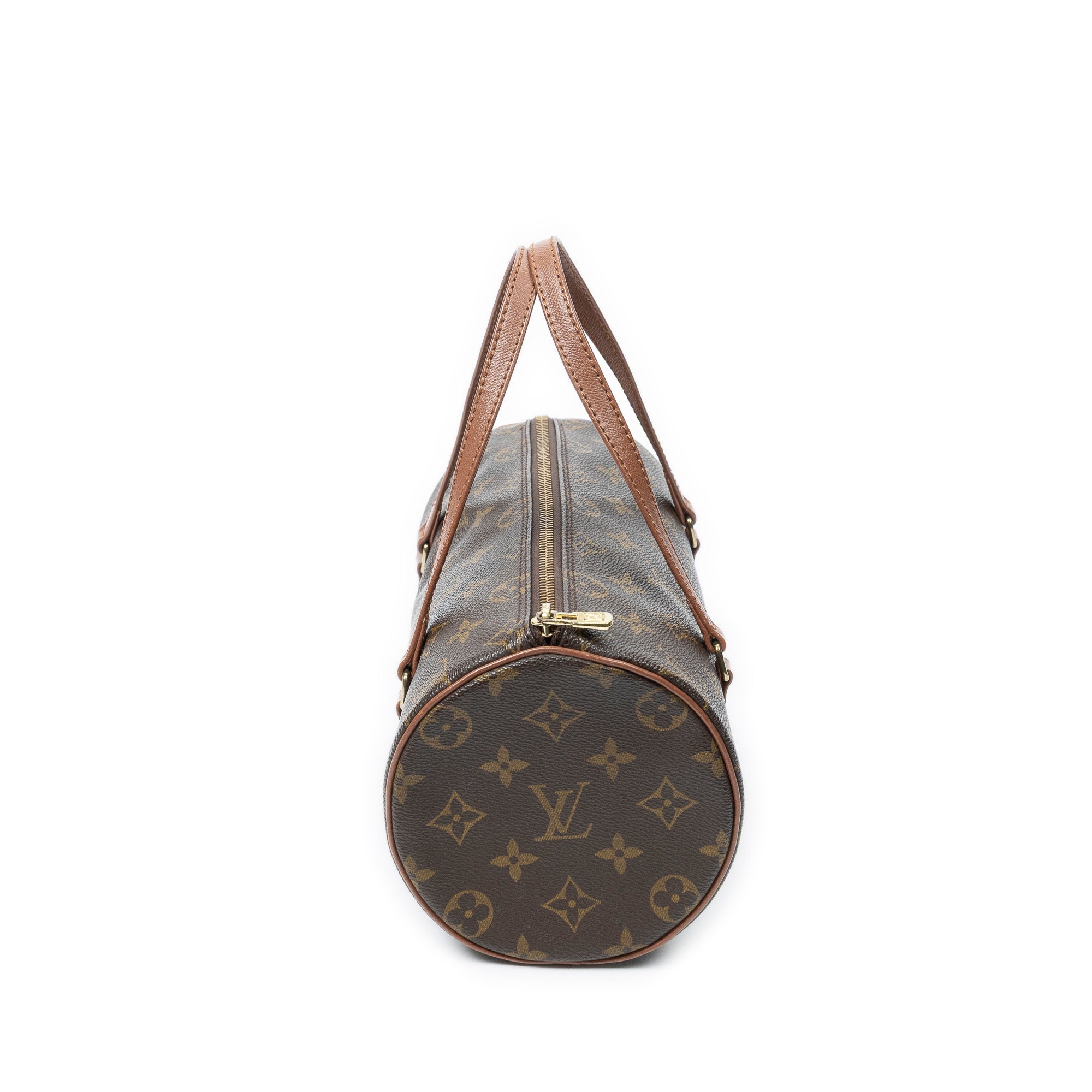 Handbag Papillon 26 Brown Monogram Canvas
