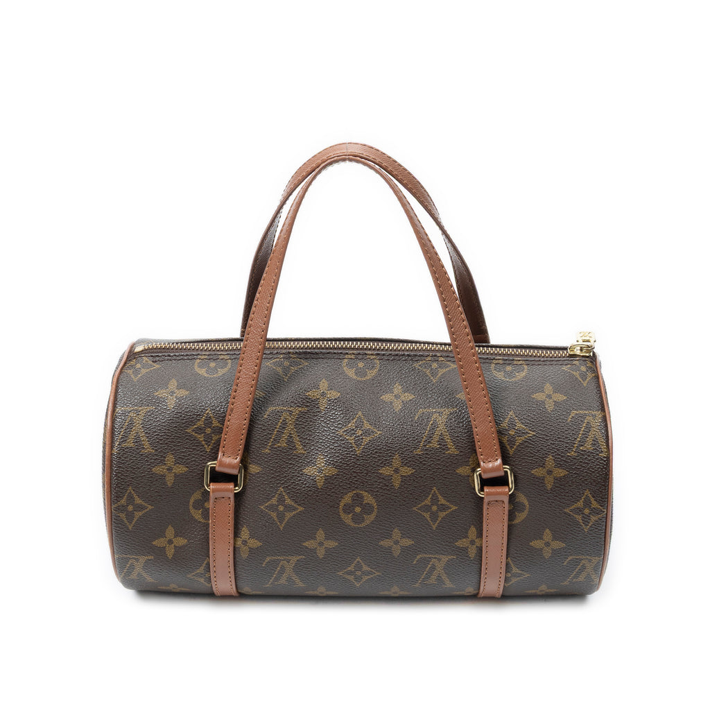 Handbag Papillon 26 Brown Monogram Canvas