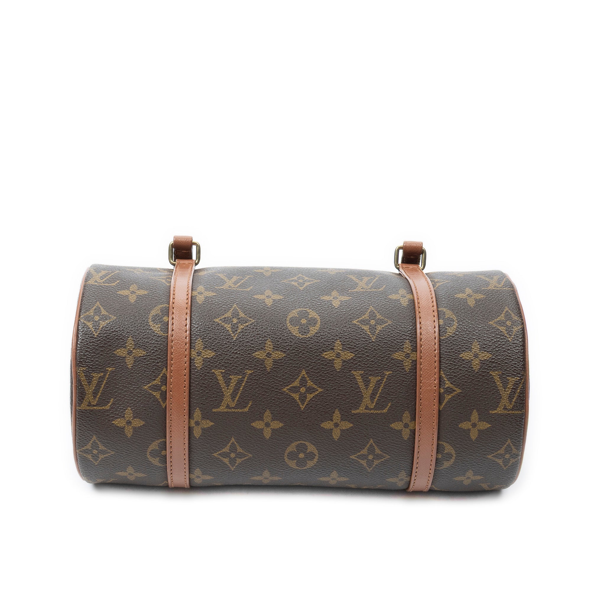 Handbag Papillon 26 Brown Monogram Canvas