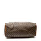 Handbag Vintage Small Slip Pocket Boston Brown Macadam Coated Canvas