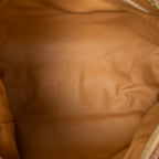 Handbag Vintage Small Slip Pocket Boston Brown Macadam Coated Canvas