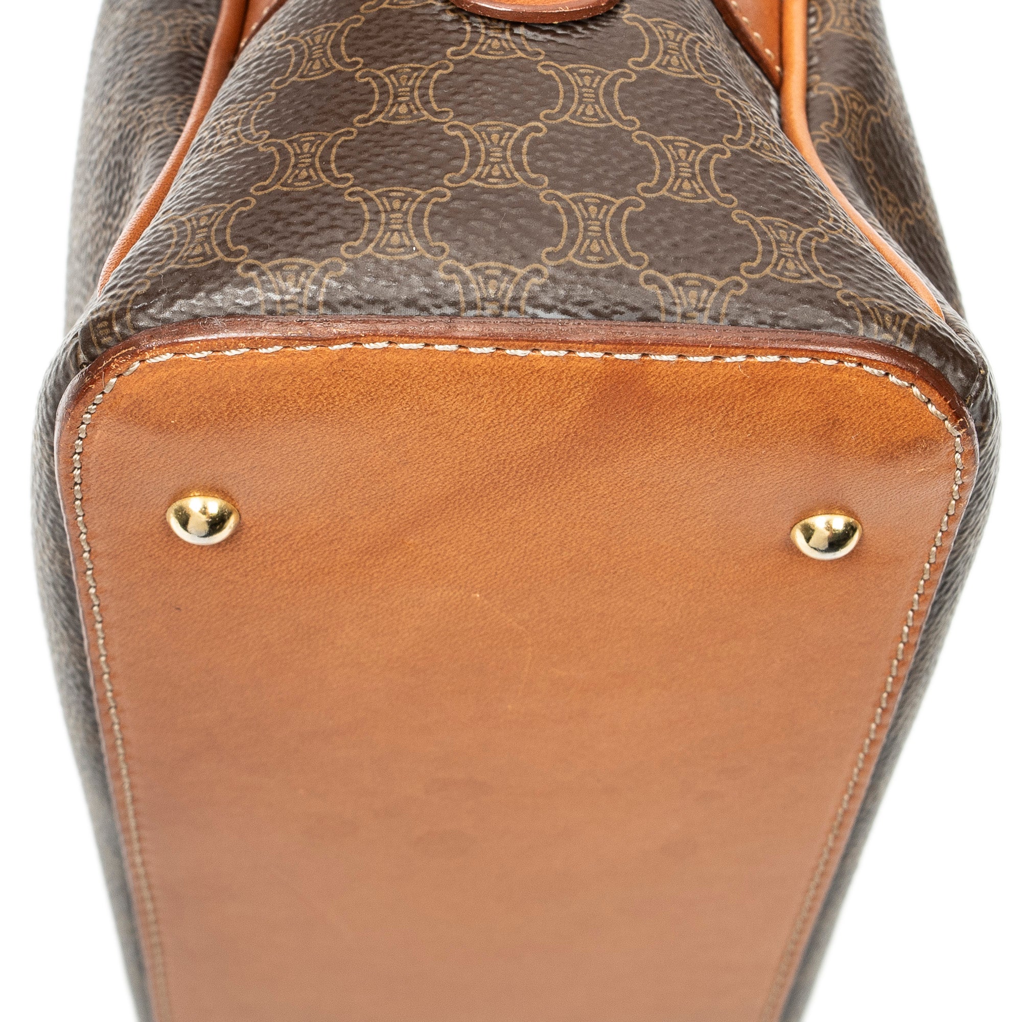 Handbag Dome Bowler Bag Brown Macadam Coated Canvas