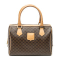 Handbag Small Boston Brown Macadam Coated Canvas