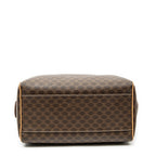 Handbag Small Boston Brown Macadam Coated Canvas