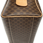 Handbag Small Boston Brown Macadam Coated Canvas