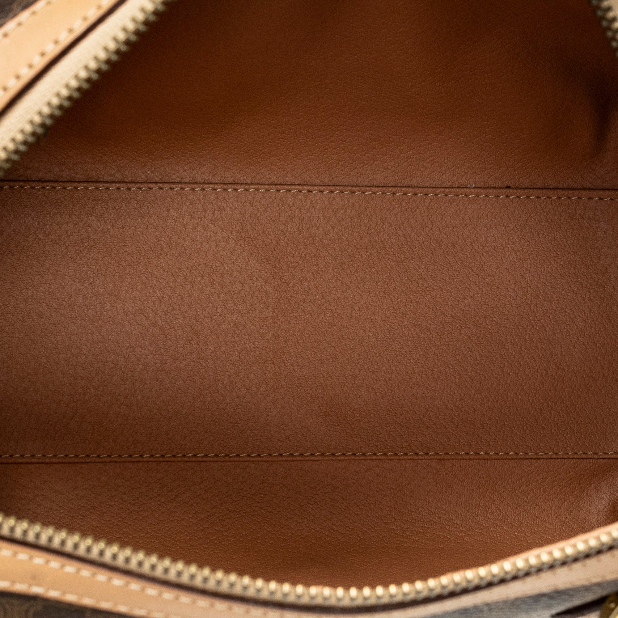 Handbag Small Boston Brown Macadam Coated Canvas