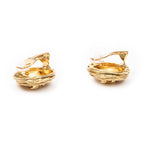 Earrings CC Round Clip on Earrings Gold Gold Plated
