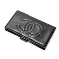 Wallet Timeless French Purse Wallet Black Calfskin Leather