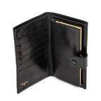 Wallet Timeless French Purse Wallet Black Calfskin Leather