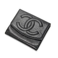 Wallet Timeless Compact Bifold Wallet Black Caviar Leather