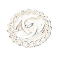 Brooch CC Turnlock Motif Brooch Silver Silver Plated