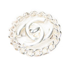 Brooch CC Turnlock Motif Brooch Silver Silver Plated