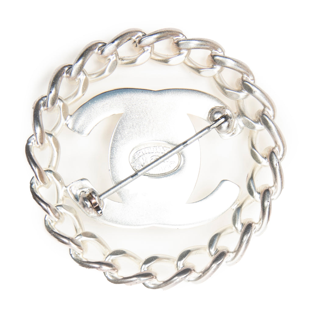 Brooch CC Turnlock Motif Brooch Silver Silver Plated