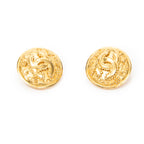 Earrings CC Round Clip on Earrings Gold Gold Plated