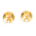 Earrings CC Round Clip on Earrings Gold Gold Plated