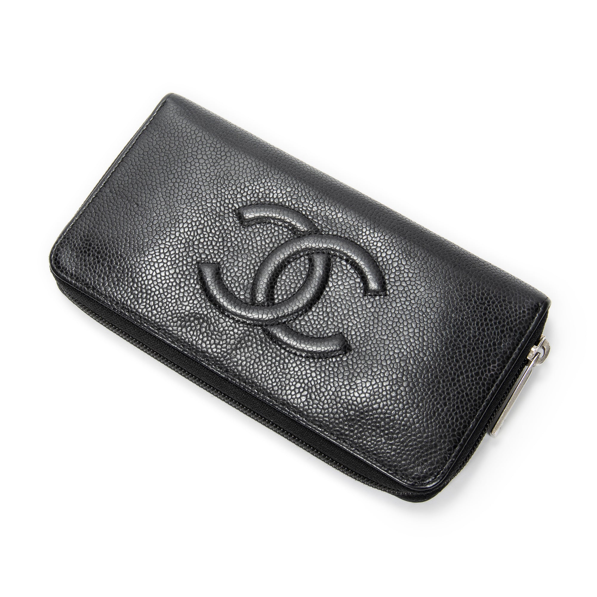 Wallet Timeless Zip Around Wallet Black Caviar Leather