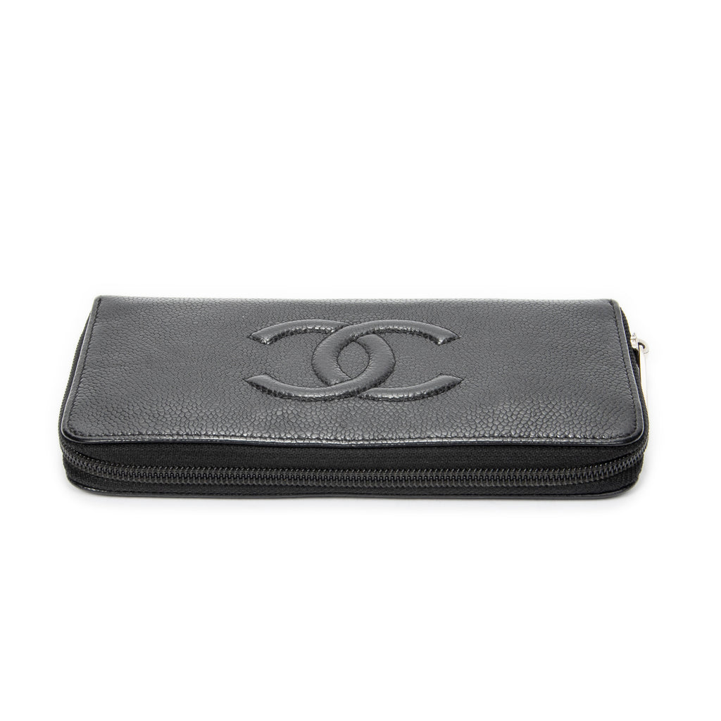 Wallet Timeless Zip Around Wallet Black Caviar Leather