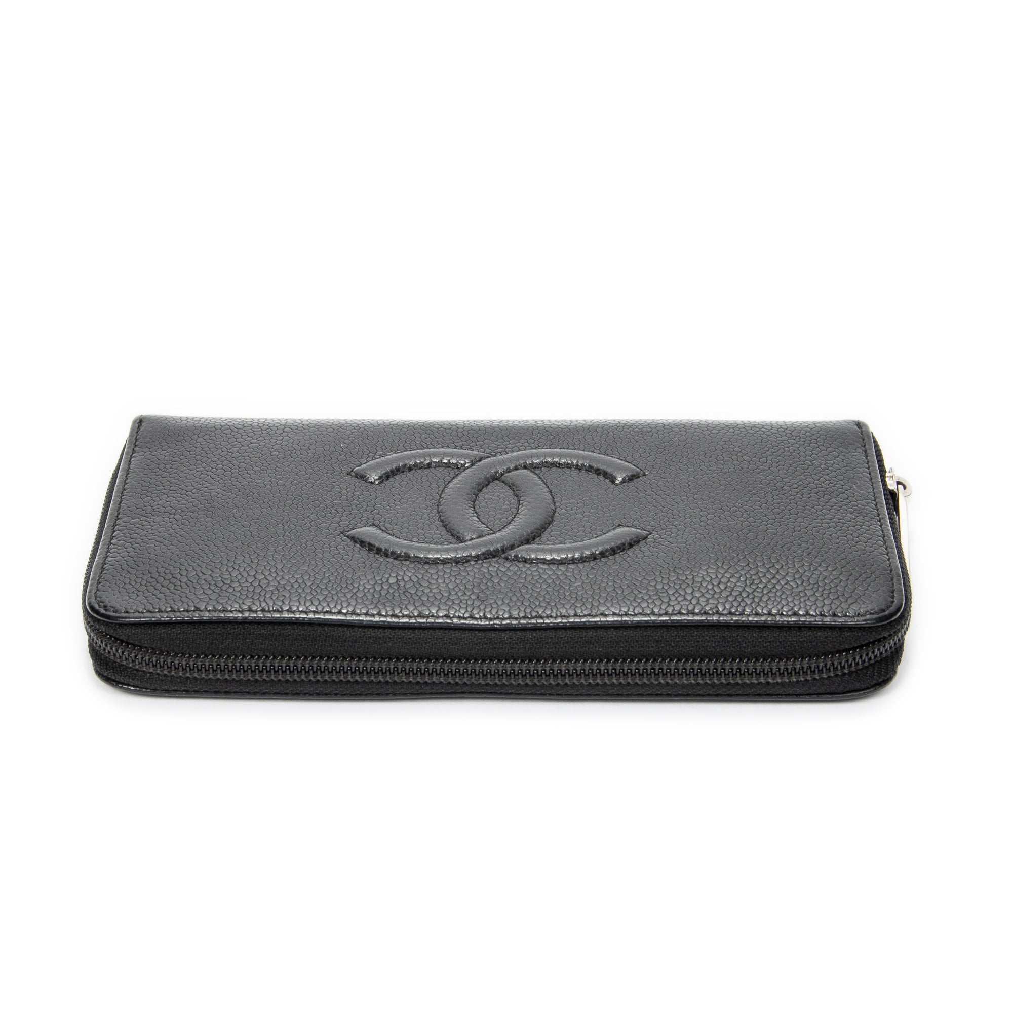 Wallet Timeless Zip Around Wallet Black Caviar Leather