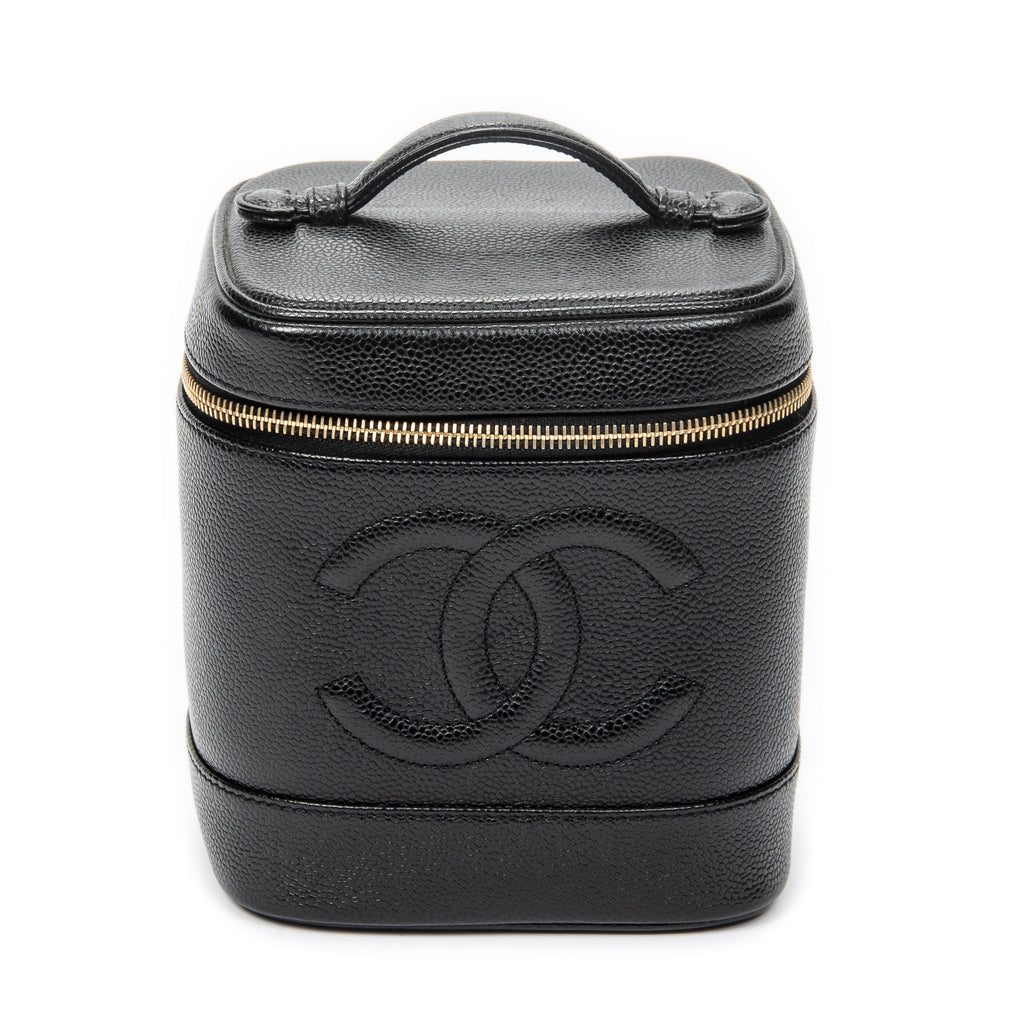 Handbag Timeless Tall Vanity Case Black Caviar Leather