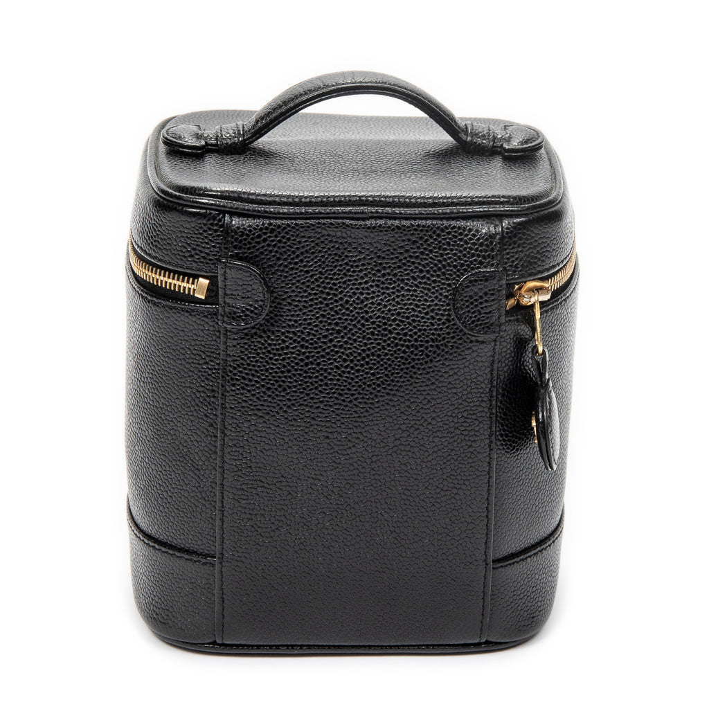 Handbag Timeless Tall Vanity Case Black Caviar Leather