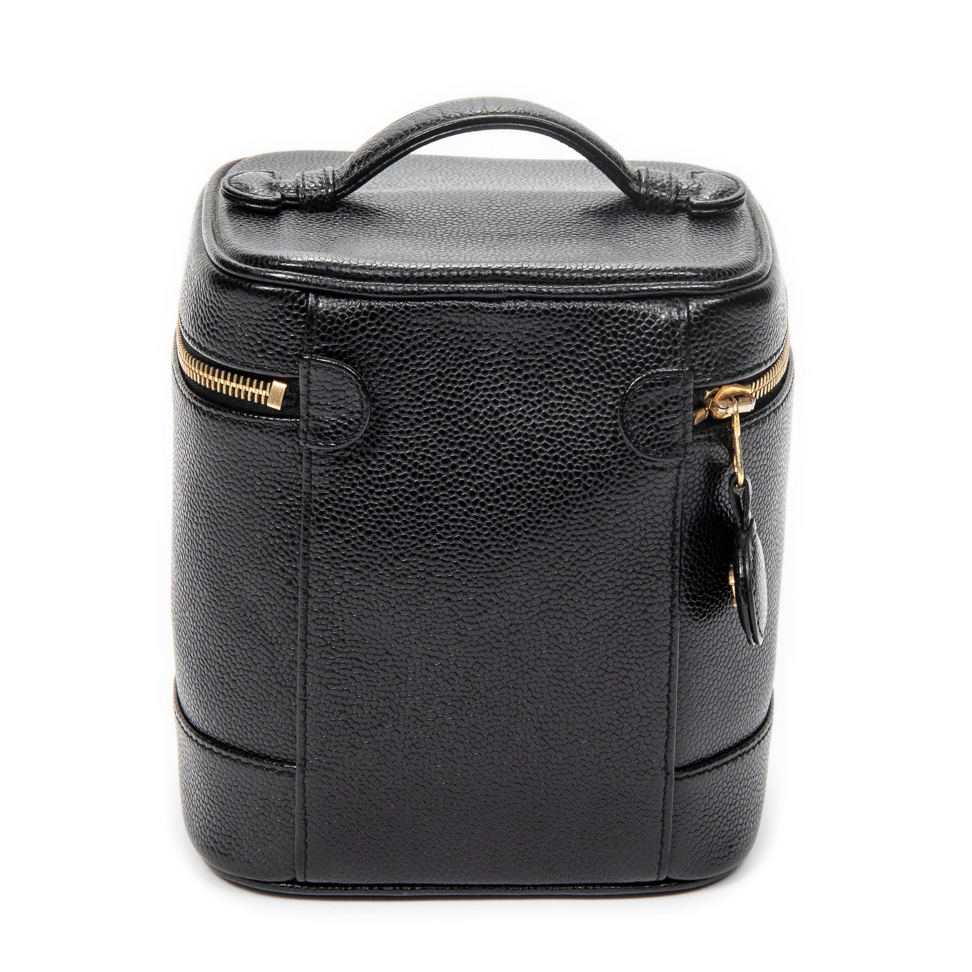 Handbag Timeless Tall Vanity Case Black Caviar Leather